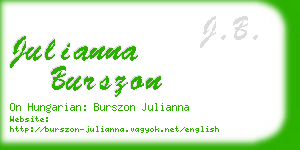 julianna burszon business card